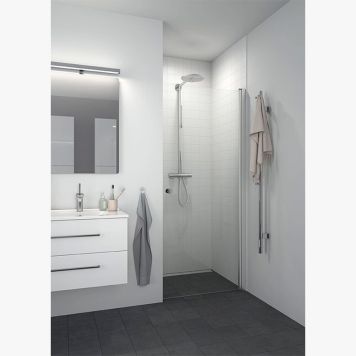 DUSCHDÖRR SCANBAD MATCH SATIN/KLARGLAS 90 CM