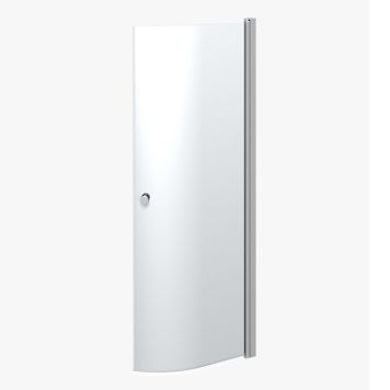 DUSCHDÖRR SCANBAD MATCH HALVRUND SATIN/KLARGLAS 72-74 CM