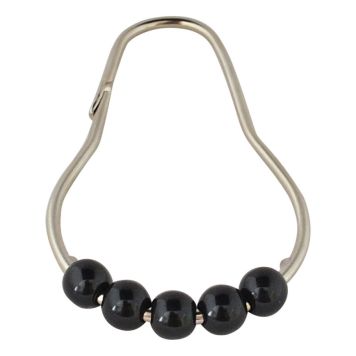 DUSCHDRAPERIRINGAR SVART