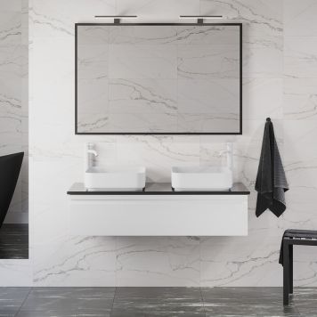 KOMMODPAKET CAMARGUE IQ+ INT. FRONT DUBBEL VIT MATT 120CM