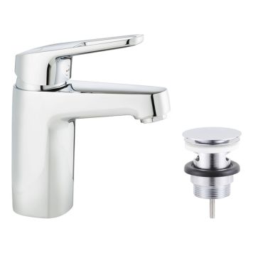 TVÄTTSTÄLLSBLANDARE FM MATTSSON SILJAN MED PUSH DOWN-VENTIL