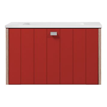 KOMMODPAKET SWEBAD VEMDALEN KORALLRÖD/EK 60CM