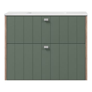 TVÄTTSTÄLLSSKÅP SWEBAD VEMDALEN SALVIAGRÖN/EK 80CM