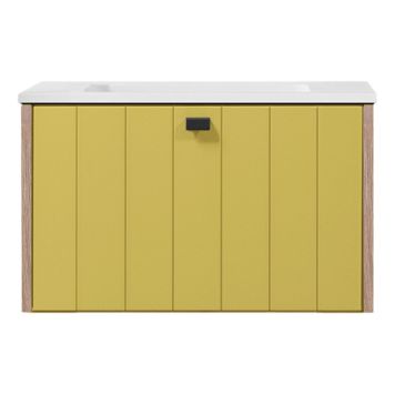 TVÄTTSTÄLLSSKÅP SWEBAD VEMDALEN MJUKGUL/EK 60CM