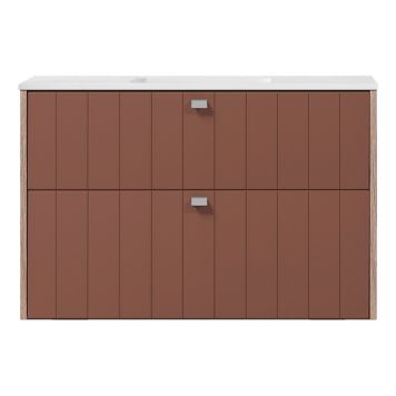 TVÄTTSTÄLLSSKÅP SWEBAD VEMDALEN SIENNA/EK 100CM