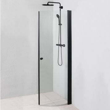 DUSCHDÖRR SUNWIND ARIEL ENKEL RUND 90CM SVART