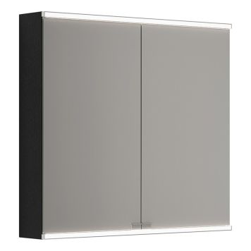 SPEGELSKÅP CAMARGUE VALERA SVART EK 80CM