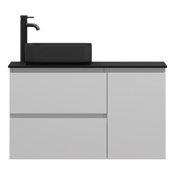 KOMMODPAKET CAMARGUE SKÄRGÅRD SVART TVÄTTSTÄLL VIT 100CM