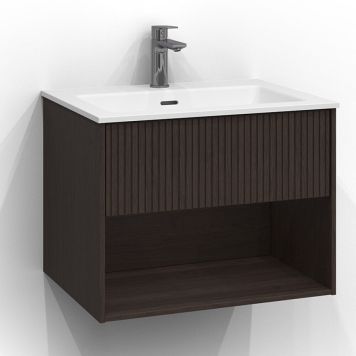 TVÄTTSTÄLLSSKÅP SVEDBERGS EPOS RAND PUSH 1L BRUN ASK 60CM