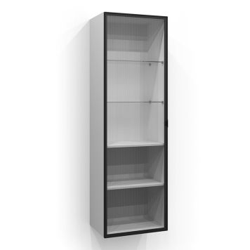 VITRINDÖRR SVEDBERGS TILL HÖGSKÅP LINJEGLAS SVART 50X160CM