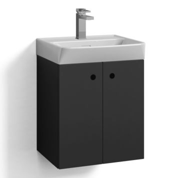 TVÄTTSTÄLLSSKÅP SVEDBERGS INTRO MED TVÅ LUCKOR GRAFITGRÅ