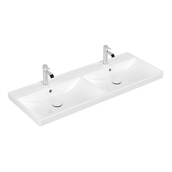 TVÄTTSTÄLL VILLEROY & BOCH AVENTO DUBBEL ALPIN VIT 120CM 