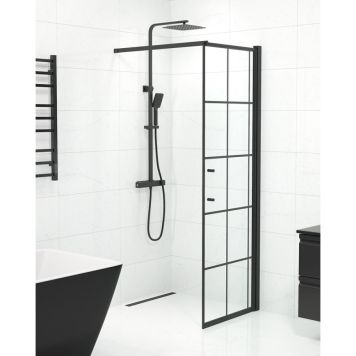 DUSCHVÄGG CAMARGUE SKÄRGÅRD SVART RAM 70CM