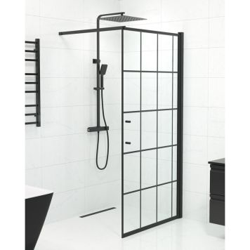 DUSCHVÄGG CAMARGUE SKÄRGÅRD SVART RAM 100CM