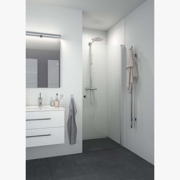 DUSCHDÖRR SCANBAD MATCH SATIN/KLARGLAS 100 CM