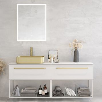 KOMMODPAKET CAMARGUE IQ+ MED HYLLA VIT MATT 160 CM