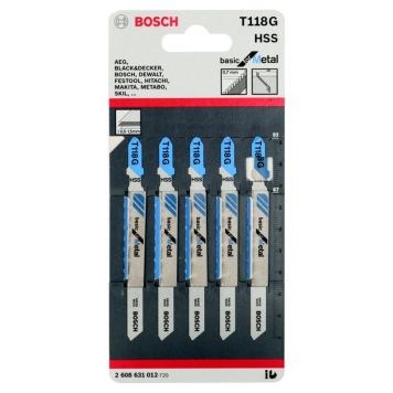STICKSÅGBLAD BOSCH METALL T118G 170MM 5-PACK