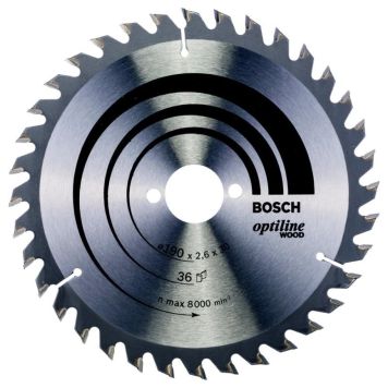 CIRKELSÅGBLAD BOSCH T36 OPTLINE 190X30MM WOOD