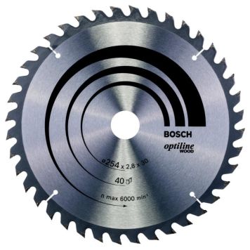CIRKELSÅGBLAD BOSCH TRÄ 40T+20GR 254X30MM                       