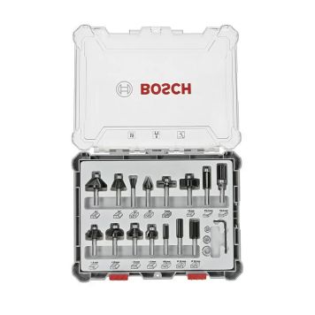 FRÄSSTÅLSET BOSCH HM MIXED 8MM 15-DELAR