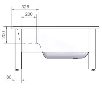 HALVFRONT SVEDBERGS TILL SITTBADKAR 105 CM VIT 