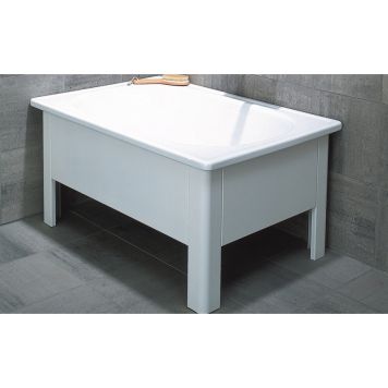 SITTBADKAR MED HALVFRONT SVEDBERGS 105 CM VIT