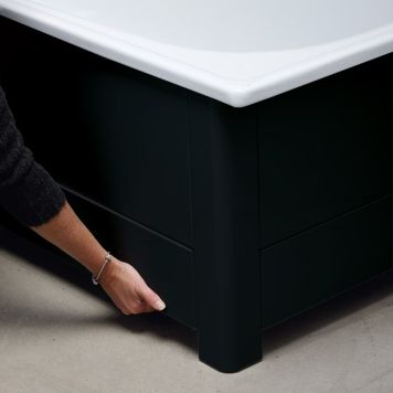 TILLÄGGSFRONT SVEDBERGS TILL EMALJBADKAR 150 SVART