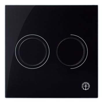 SPOLKNAPP PNEUMATISK GUSTAVSBERG TRIOMONT XS SVART GLAS