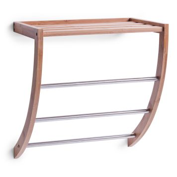 HANDDUKSHÅLLARE ZELLER 38X24X40CM BAMBU/METALL