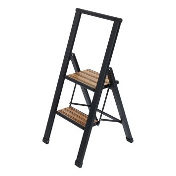 TRAPPSTEGE WENKO 2-STEG 44X94X51CM SVART
