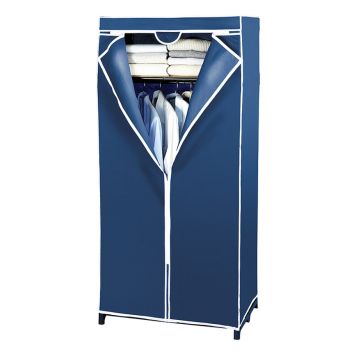KLÄDGARDEROB WENKO AIR FLEECE MED HYLLA 75X160X50CM BLÅ