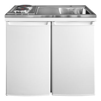 MINIKÖK INTRA CULINA HÖGER MED KOKPLATTA VIT 100CM