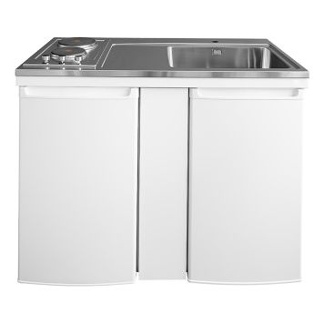 MINIKÖK INTRA CULINA HÖGER MED KOKPLATTA VIT 120CM 