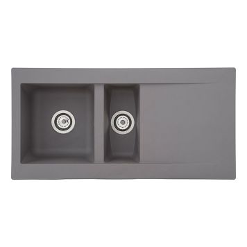 DISKBÄNK RESPEKTA DENVER 100X50 GRÅ 