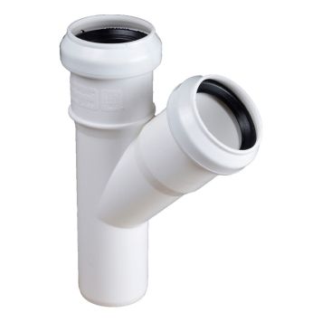 GRENRÖR MED 45° VINKEL TILL Ø32 MM AVLOPPSRÖR