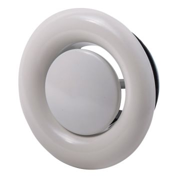 FRÅNLUFTSVENTIL FLEXIT STÅL VIT Ø100 MM