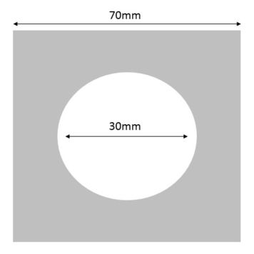 TÄCKBRICKA GROHE FYRKANTIG KROM 70 X 70 MM