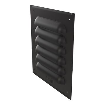VENTILGALLER FLEXIT FLAT STÅL SVART 150X150MM