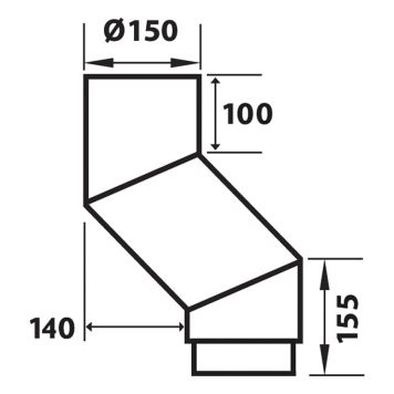 S-BÖJ ADURO Ø150MM FÖRSKJUTNING 140 MM 