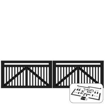 DUBBELGRIND PLUS LINEA 300X80CM SVART