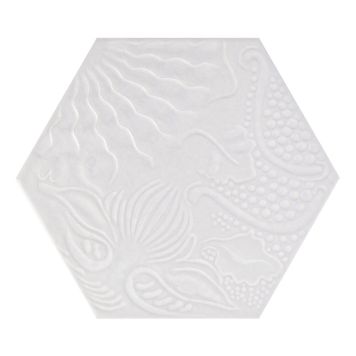 KLINKER HEXAGON GAUDI VIT 25X22CM