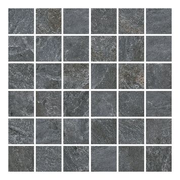 MOSAIK QUARZO ANTRACIT DARK 30X30CM 1M²/KRT