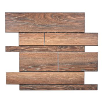 MOSAIK WELSCHEIT SJÄLVHÄFTANDE VINYL INTERLOCK ALU WOODOPTIC L 30X30CM PRIS PER ARK