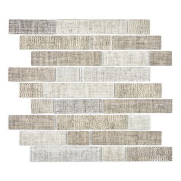 MOSAIK GLAS TEXTIL BEIGE 30X30CM PRIS PER ARK