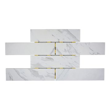 MOSAIK WELSCHEIT DOT BRICK CARRARA VIT 6X24 CM PRIS PER ARK