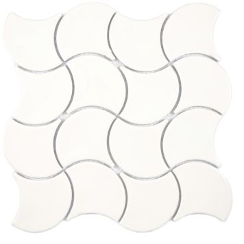 MOSAIK WAVE FAN IVORY 27,6X27,6CM PRIS PER ARK