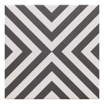 KLINKER RETRO ZEBRE SVART 20X20CM 1.42M²/KRT