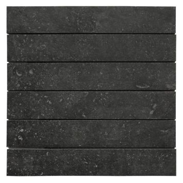 MOSAIK SEASTONE SVART 5X30CM 1M²/KRT