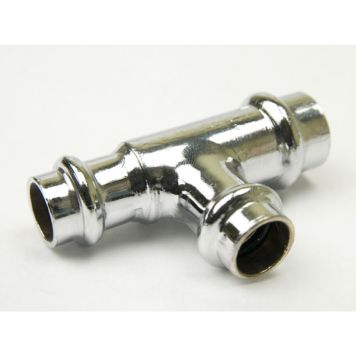 T-RÖR 15X12MM FÖRKROMAD 