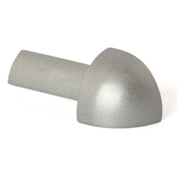 TREVÄGSHÖRN RUNDAT UTVÄNDIGT MATT ALUMINIUM 8 MM 2-PACK